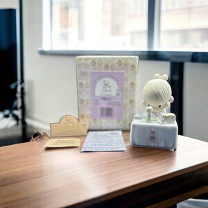 Precious Moments My Happiness 1990 Symbol of Membership Girl Desk C0010 Gift
